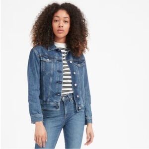 Everlane The Essential Jean Jacket Blue Denim 100% Cotton Modern Relaxed Fit